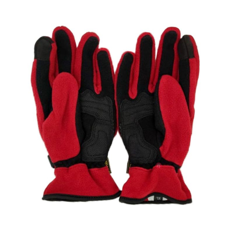 Guantes Para Moto De Polar Con Protección Nudillos Rojo - PS-1