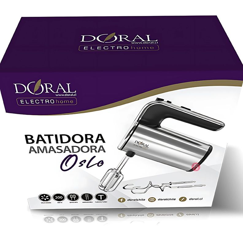 Batidora Eléctrica Acero Inoxidable 200W Doral Oslo - PS-2