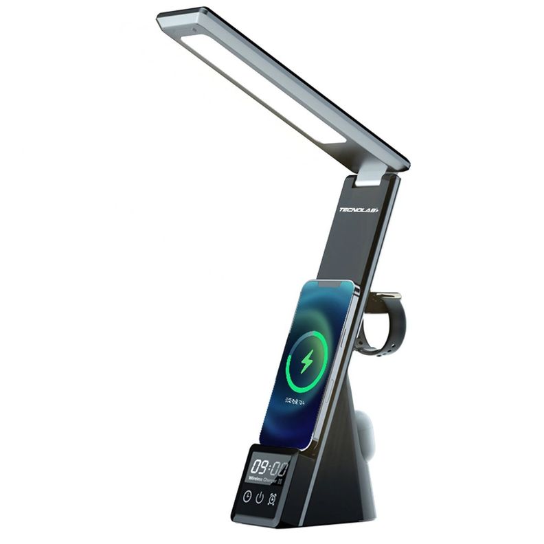 Lámpara Escritorio 4 en 1 con Cargador Inalámbrico Qi - PS-0