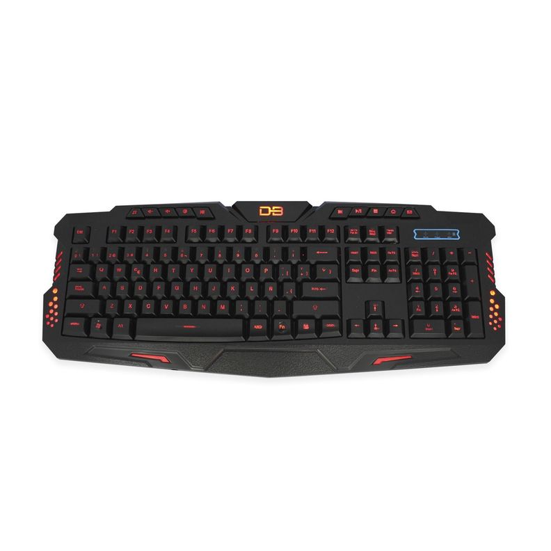 Teclado Gamer Pc Usb Iluminación Rojo/azul/purpura - Puntostore-0