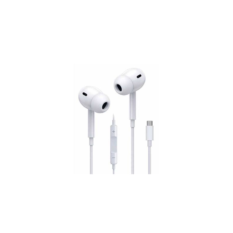 Audífonos In-ear Con Conector Tipo C Color Blanco - PuntoStore-0
