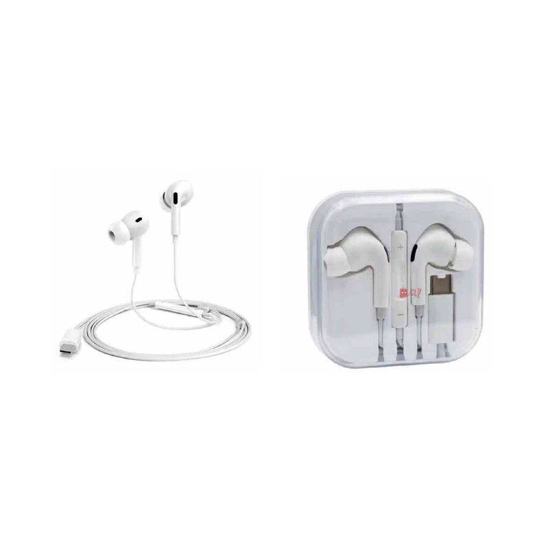Audífonos In-ear Con Conector Tipo C Color Blanco - PuntoStore-1