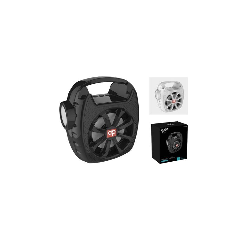 Parlante Bluetooth Panel Solar Y Linterna Blanco - Ps-1