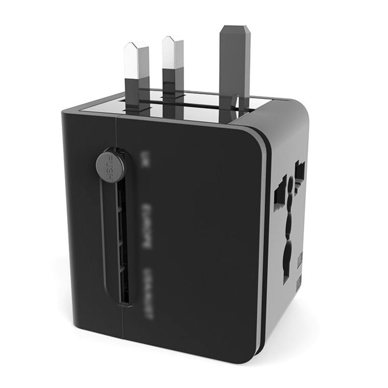 Adaptador Enchufes Universal Multinorma Color Negro - PuntoStore