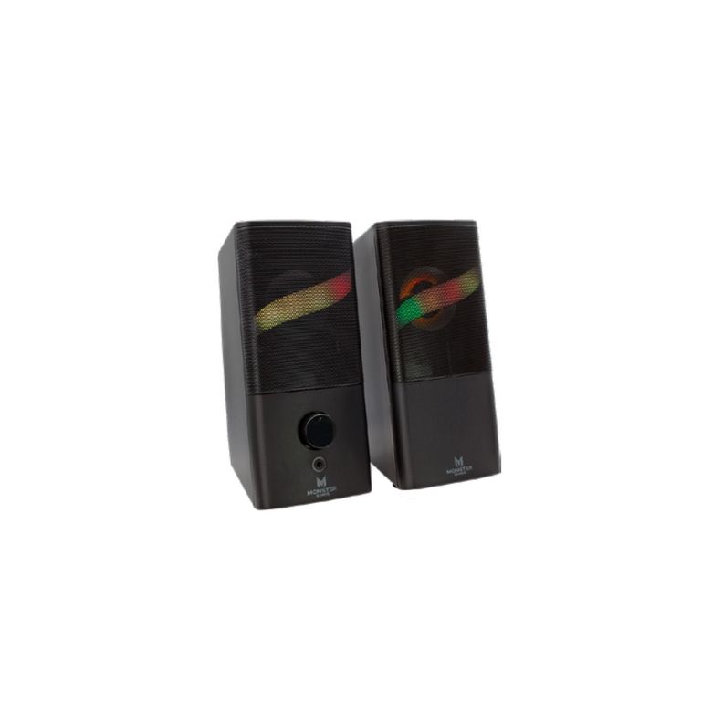 Parlantes Gamer Pc Rgb Monster Tower 2.0 6w - PuntoStore-0