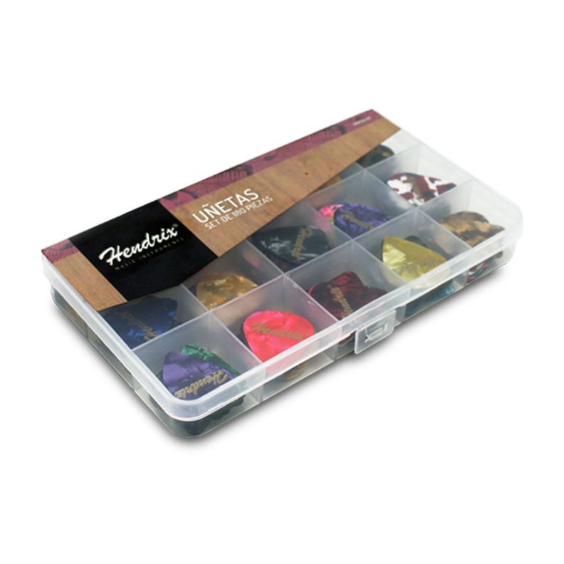 Set De 180 Uñetas Para Guitarra Colores y Texturas - PS-0
