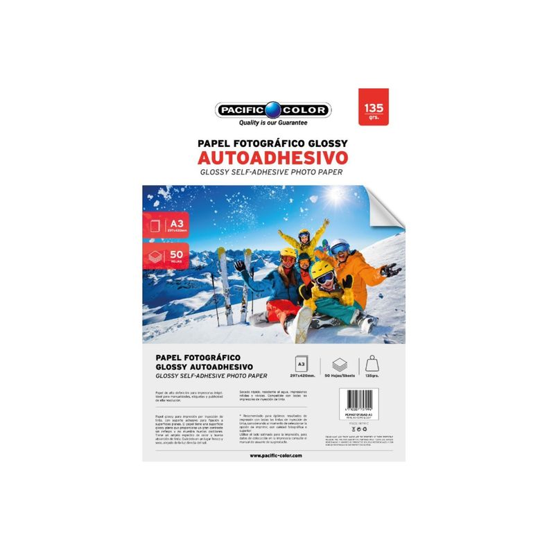 Papel Fotografico Adhesivo 50 Hojas Tamano A3 De 135grs - PS Diseno 5
