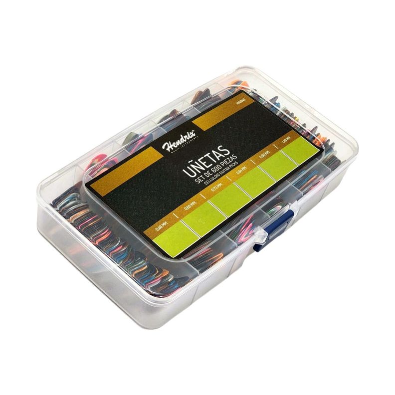 Set De 600 Uñetas Para Guitarra Colores y Texturas - PS-0