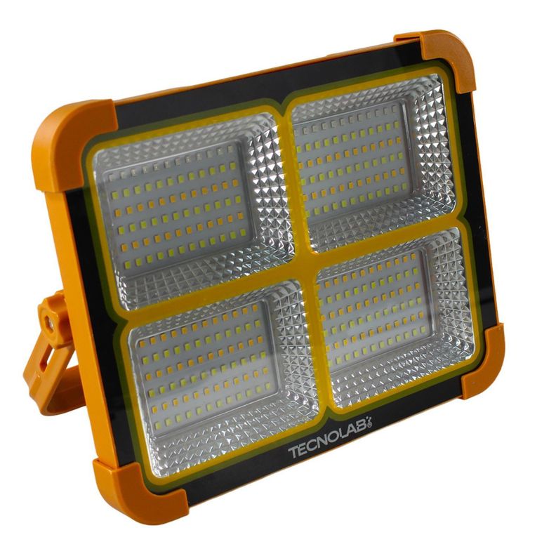 Reflector LED Solar Multifunci n Powerbank USB C IP66 PS Naranjo