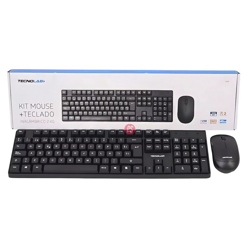 Kit Teclado + Mouse Inalámbrico 2.4G Ergonómico - PS-3