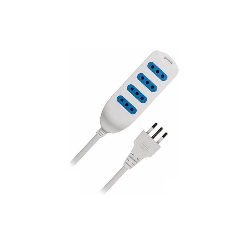 Alargador Eléctrico 5mts Certificado Blanco - Ps-0
