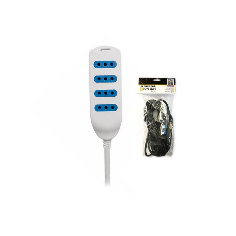 Alargador Eléctrico 5mts Certificado Blanco - Ps-1