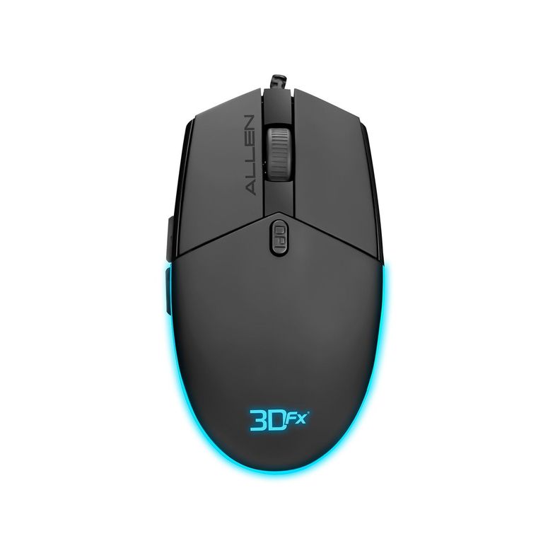 Mouse Gamer 3200dpi Iluminacion Rgb Allen Mouse - Puntostore Negro