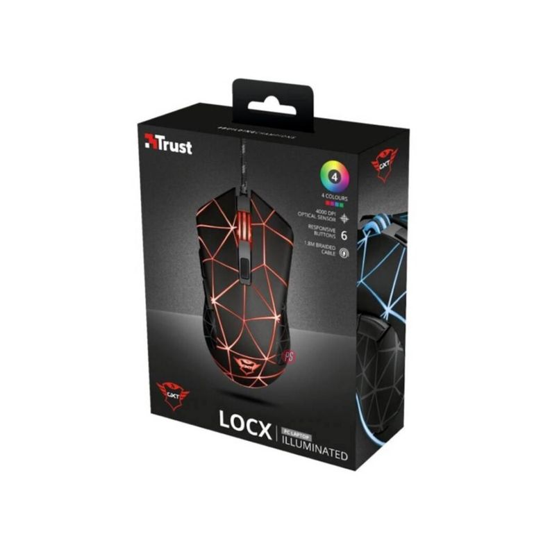 Mouse Gamer Iluminación Led Gxt 133 Locx - PS-4