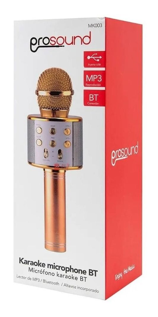 Micrófono Karaoke Con Bluetooth Y Parlante Incorporado - Ps-1