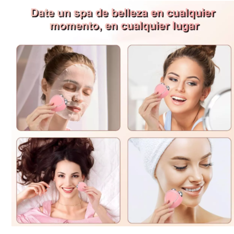 MASAJEADOR FACIAL 3D MICRO CORRIENTE SONIC VIBRACIÓN  LIFTING REAFIRMANTE -4