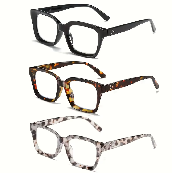 Pack 3 Lentes Opticos 300 Presbicia De Lectura Anteojos Graduados Set Pro Surtido +3.00