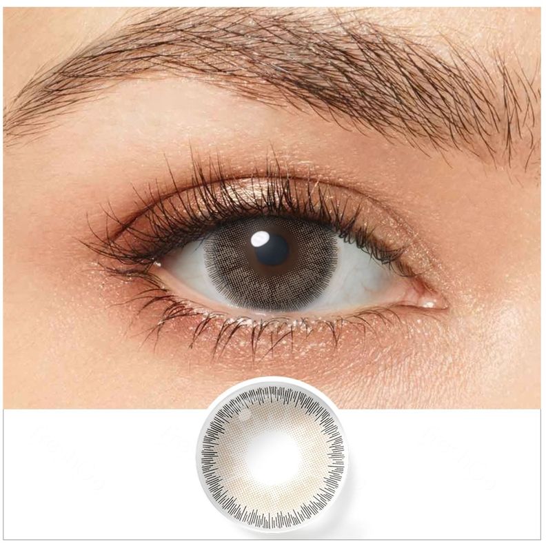 Par De Lentes De Contacto Línea Elite Color Gris Arena-2