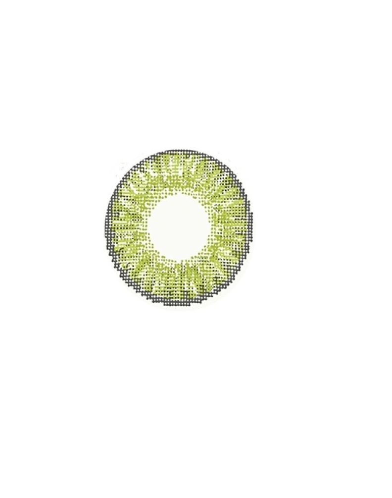 Par De Lentes De Contacto Tricolor Color Verde Gema-0
