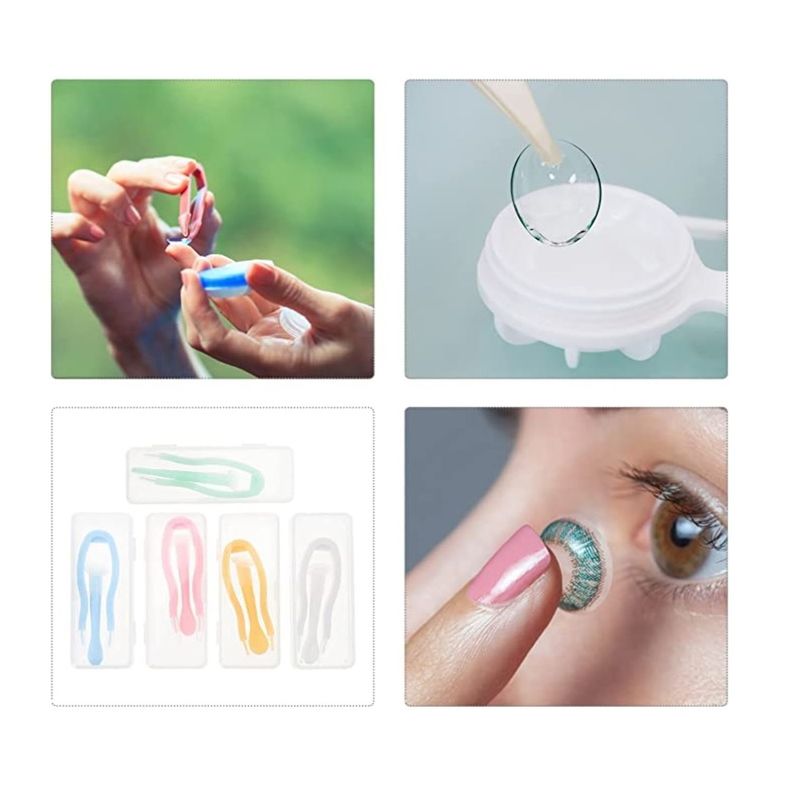 Kit De Pinzas Y Ventosa Rosa Para Lentes De Contacto-1