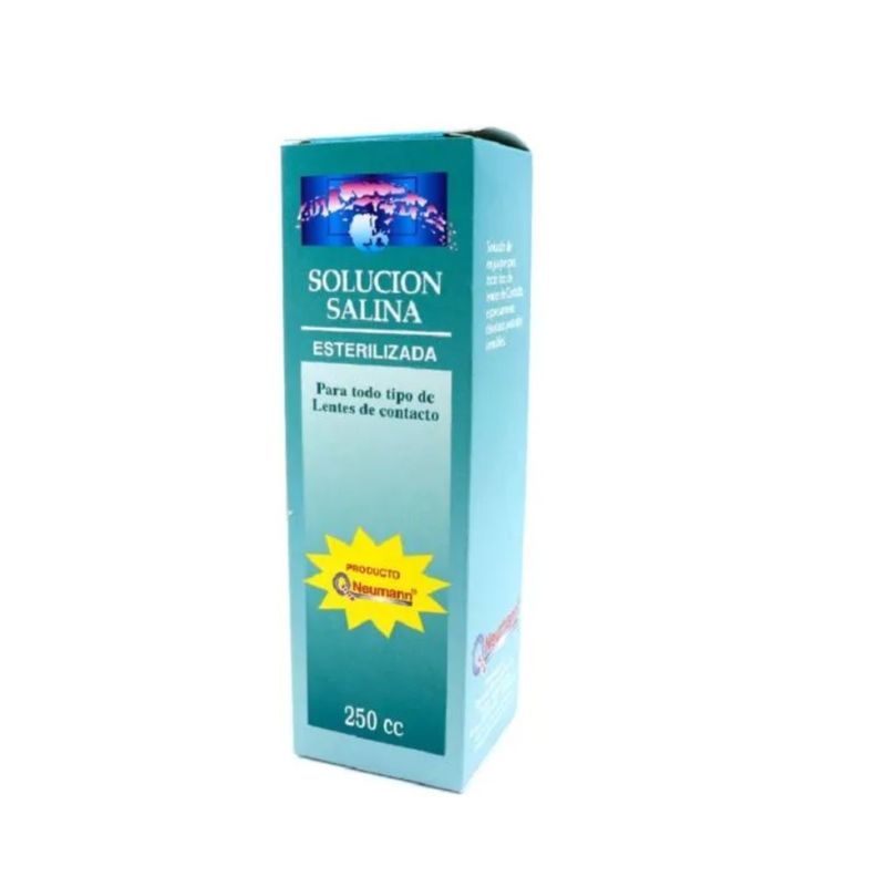 Solución Salina Esterilizada 250 cc Lentes De Contacto-0