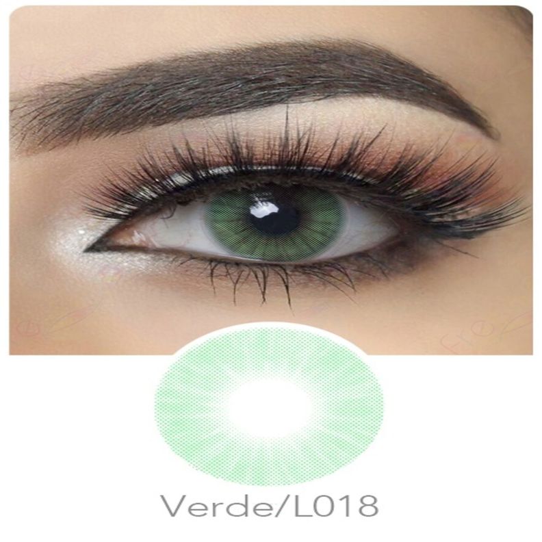 Par De Lentes De Contacto Línea Hidrocor Color Verde-1