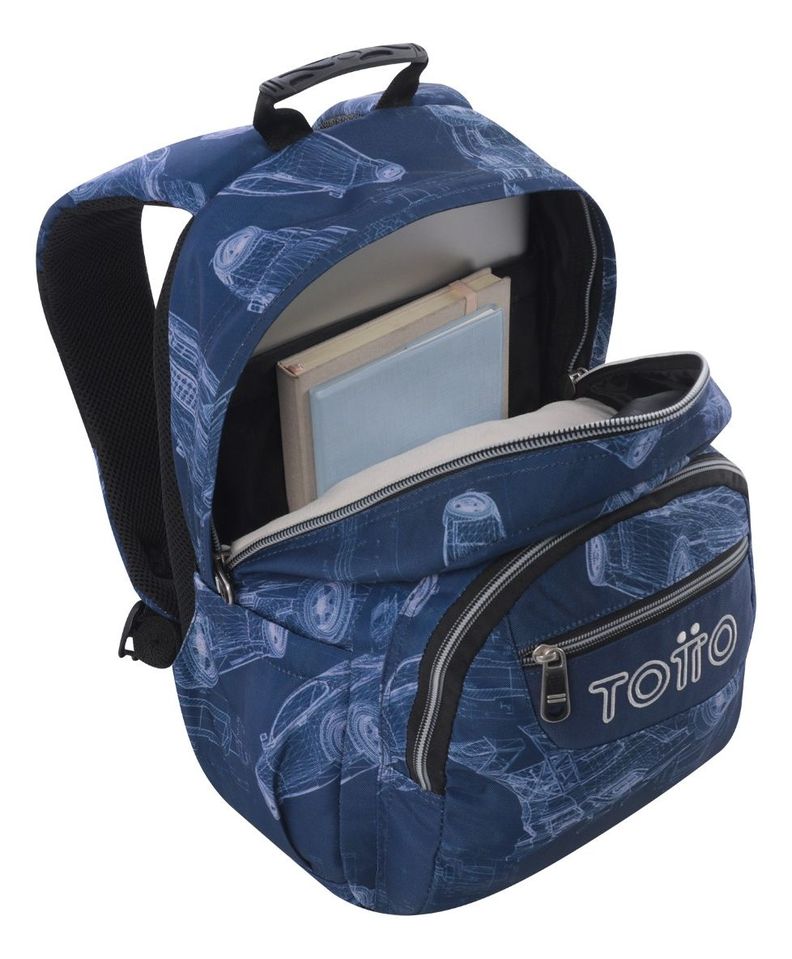Mochila Urbana Notebook Escolar Totto Classic Gommas Niño-4