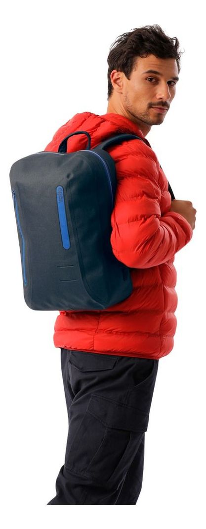 Mochila Totto Seal Mediana Impermeable PC 15" Azul-4