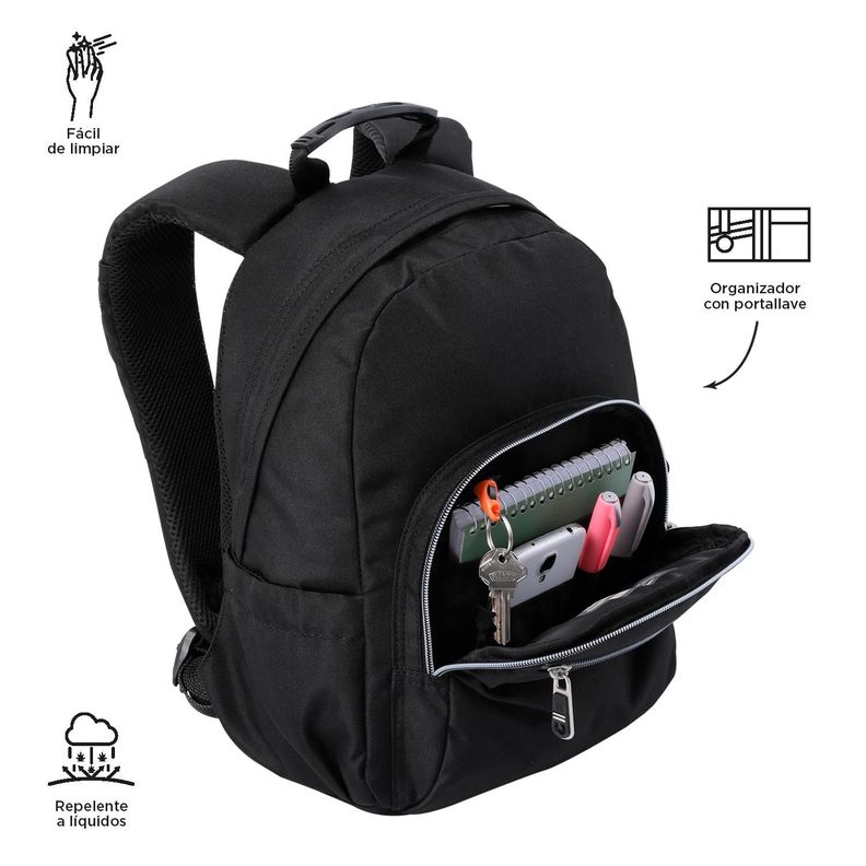 Mochila Escolar Tempera Negro/Black-5