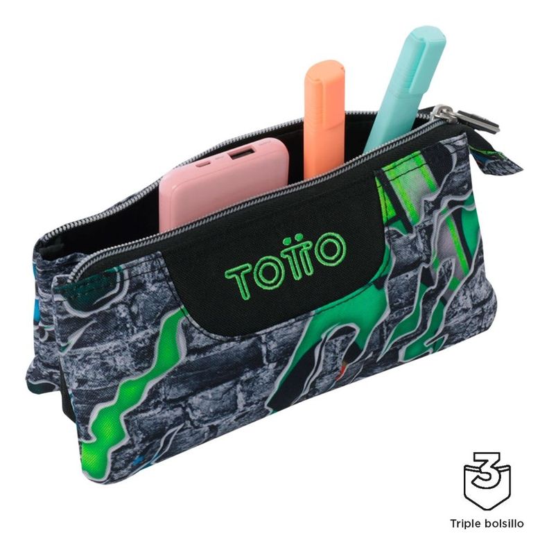 Totto Estuche Escolar para Lapices Rpet Impermeable Tab24264-2