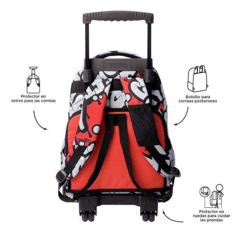 Mochila Escolar Totto Rpet Impermeable con Ruedas Niño 26L-2