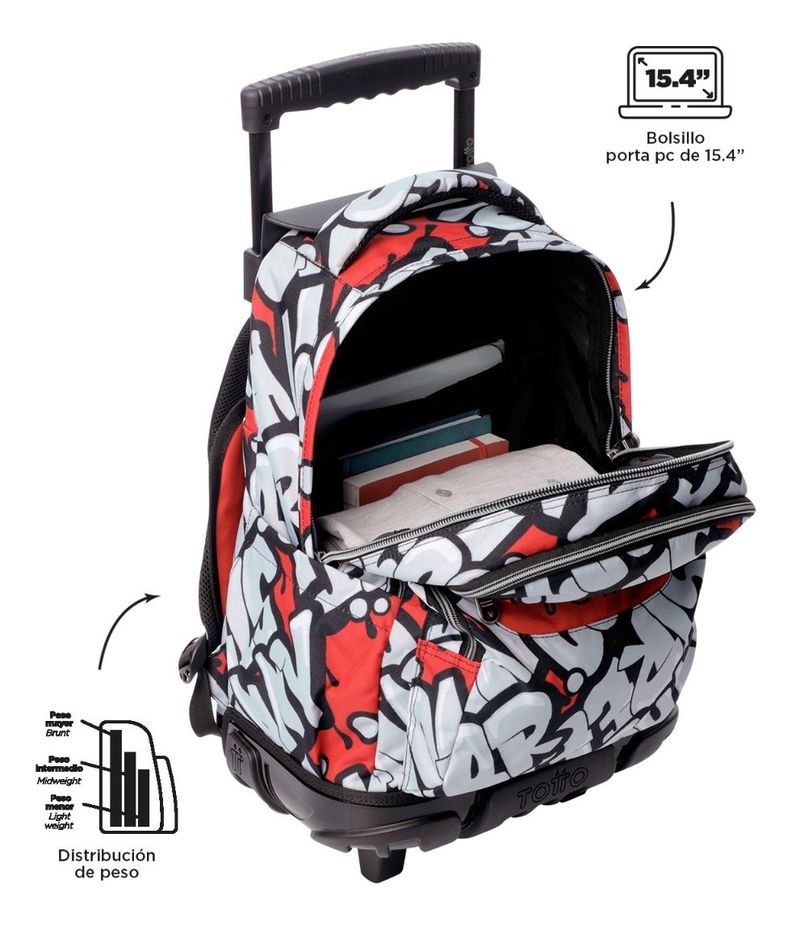 Mochila Escolar Totto Rpet Impermeable con Ruedas Niño 26L-3