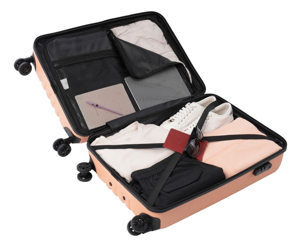 Maleta Totto Nomad Beige Mediana Ruedas 360° Moderna y Funcional-3