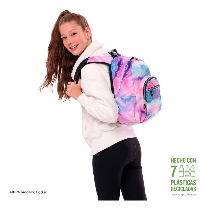 Totto Mochila Notebook Escolar Niña Impermeable Eco003-1