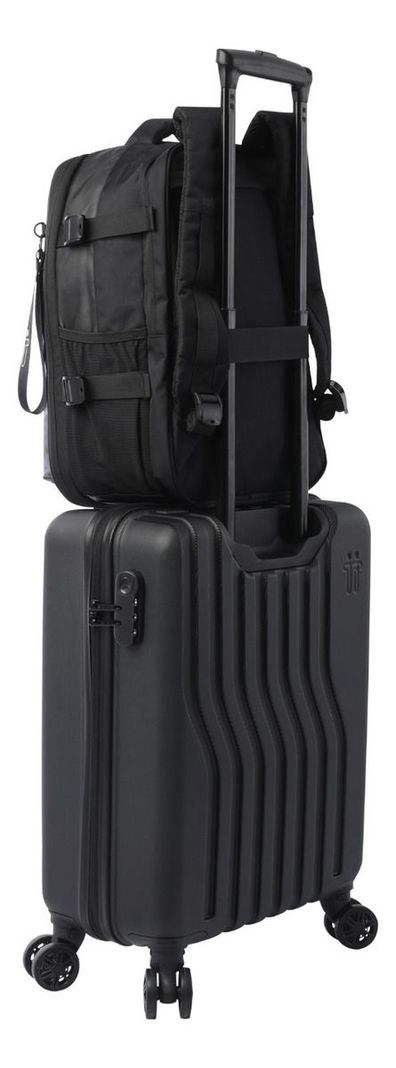 Mochila Totto City M Negra Viaje Cabina Notebook 16"-3