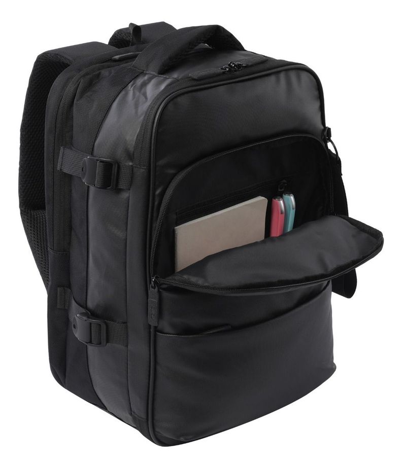 Mochila Totto City M Negra Viaje Cabina Notebook 16"-4