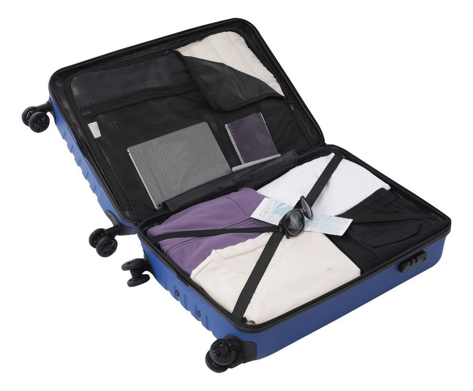 Maleta Totto Nomad Azul Mediana Ruedas 360° Moderna y Funcional-4