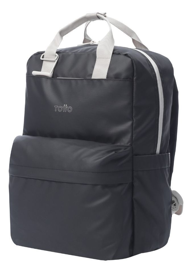 Mochila Totto Billy Mediana Negro PC 14" Mujer-1