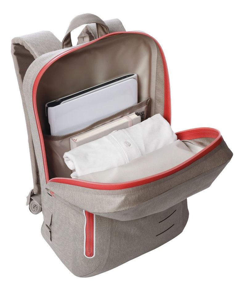Mochila Totto Seal Mediana Impermeable PC 15" Beige-2