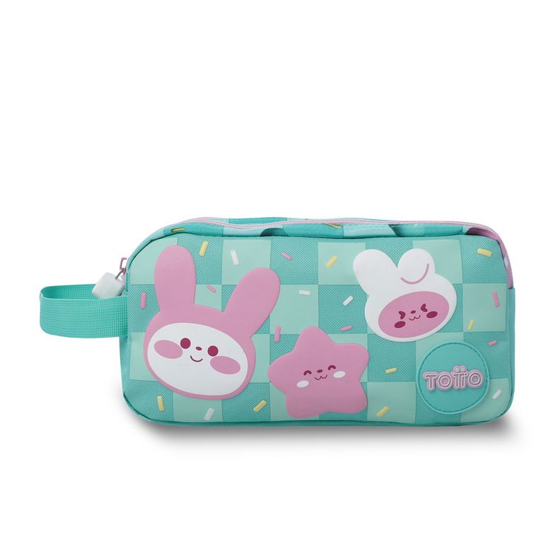 Estuche escolar nina 2 cuerpos Bunny Pump Grande Azul Totto
