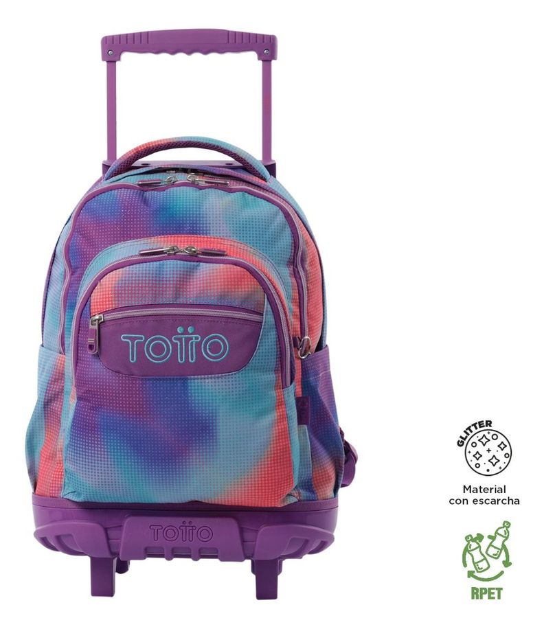 Mochila Escolar Totto Rpet Impermeable con Ruedas Niña 26L-0