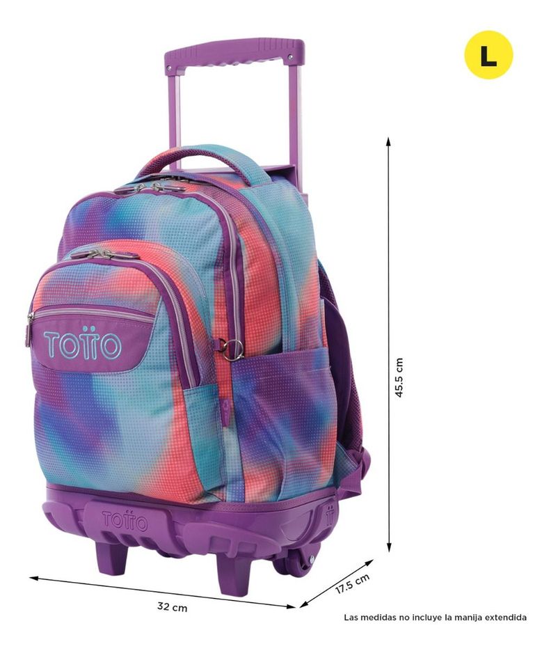 Mochila Escolar Totto Rpet Impermeable con Ruedas Niña 26L-1