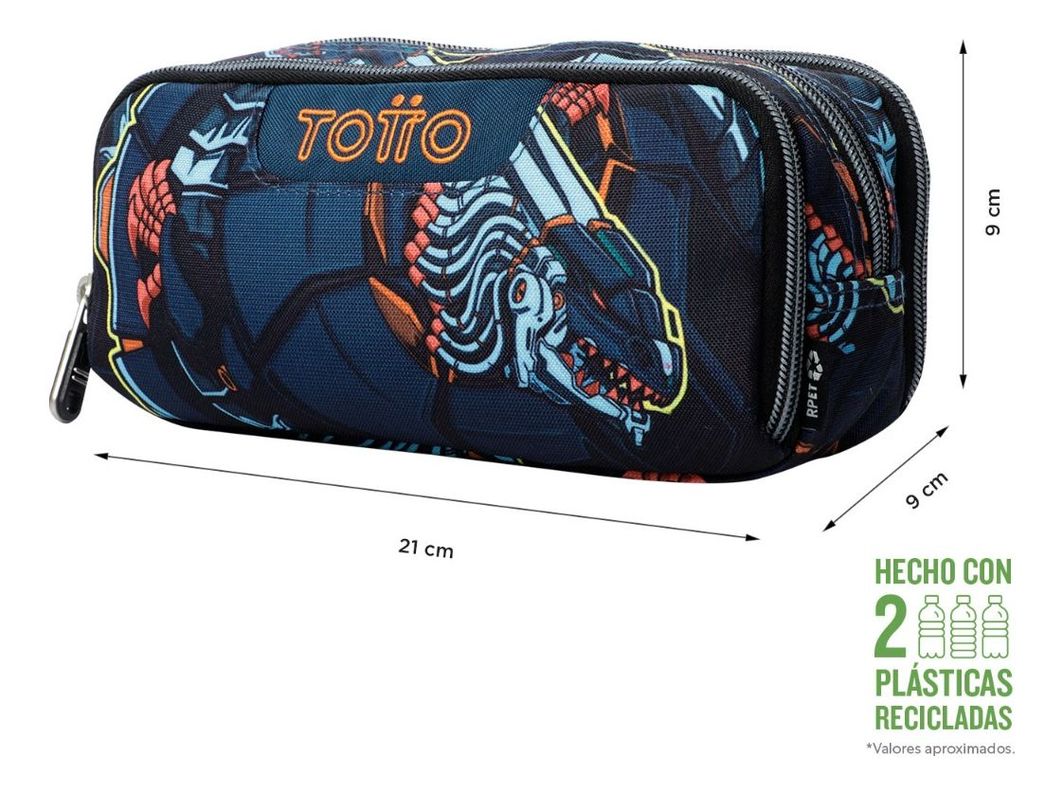 Totto Estuche Escolar para Lapices Rpet Impermeable CIN242-1