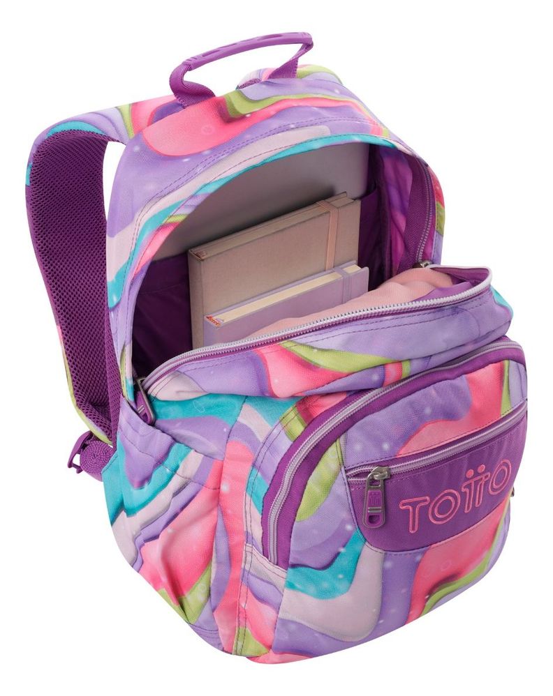 Mochila Urbana Notebook Escolar Totto Classic Gommas Niña-4