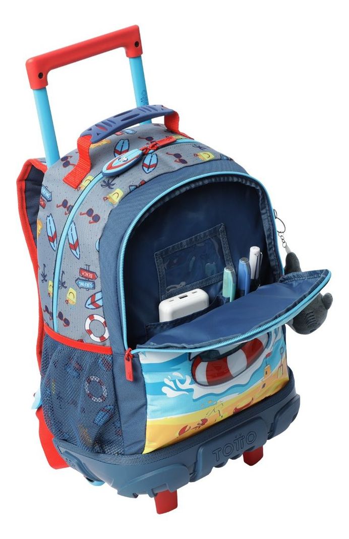 Mochila Escolar con Ruedas Totto Resistente y Ligera Niño-3