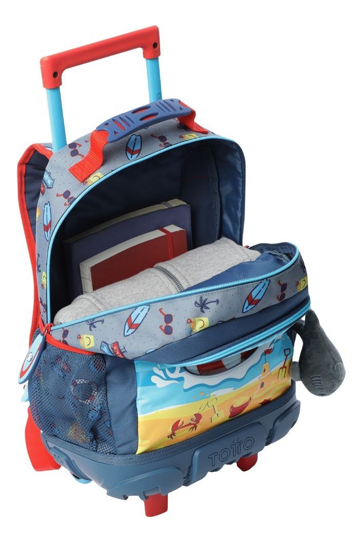 Mochila Escolar con Ruedas Totto Resistente y Ligera Niño-4