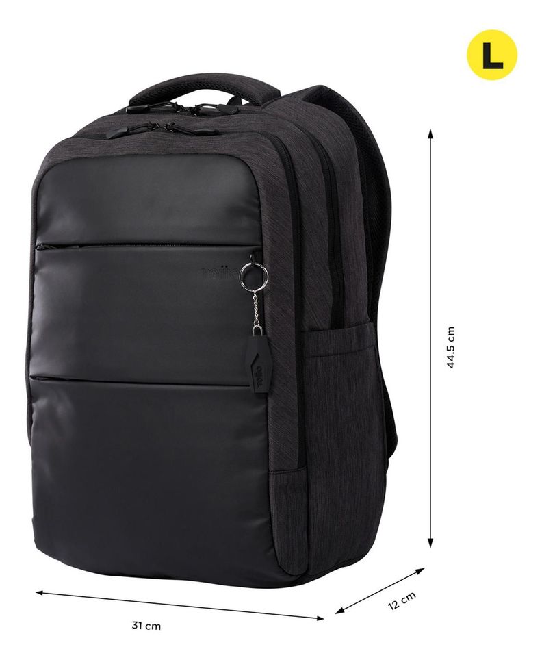 Mochila Ejecutiva Hombre Totto Dallas Negro/black-2