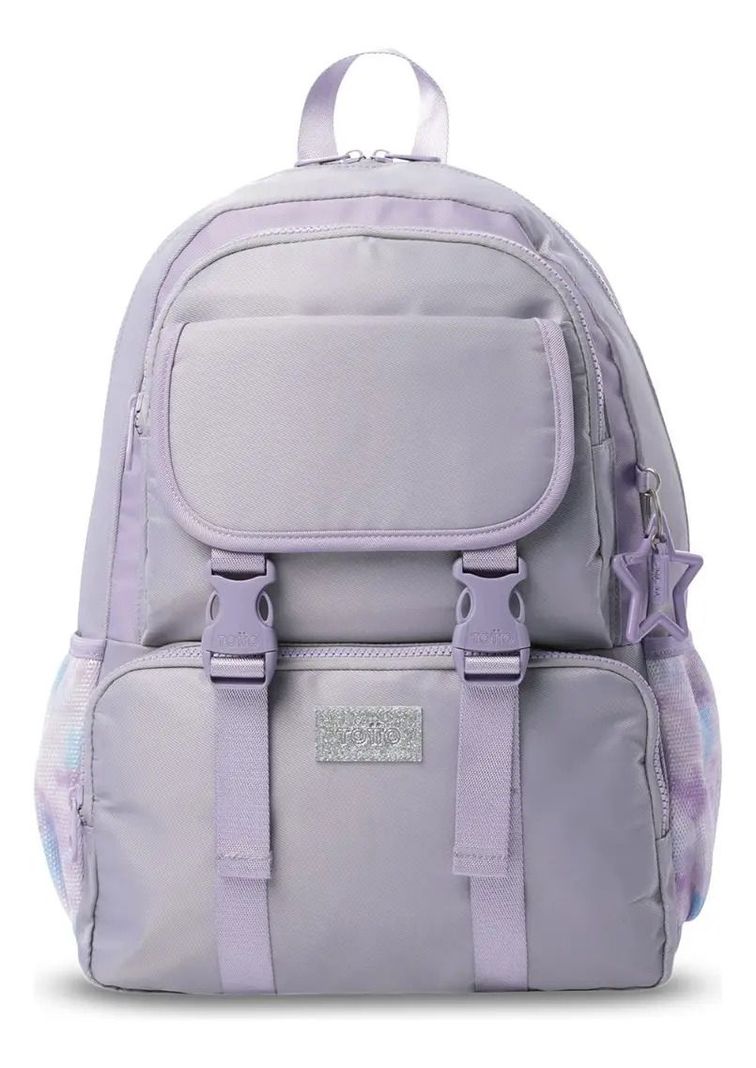 Mochila Nina Cluw Mediano color Gris Totto M