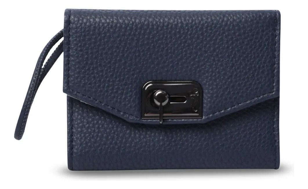 Billetera Smooth Ney Con Rfid Blocker Azul S