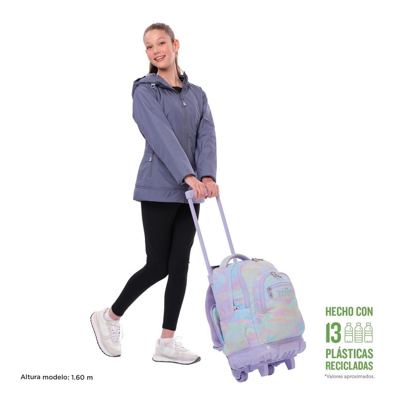 Mochila Escolar con Ruedas Bomper Renglon Luminia-1